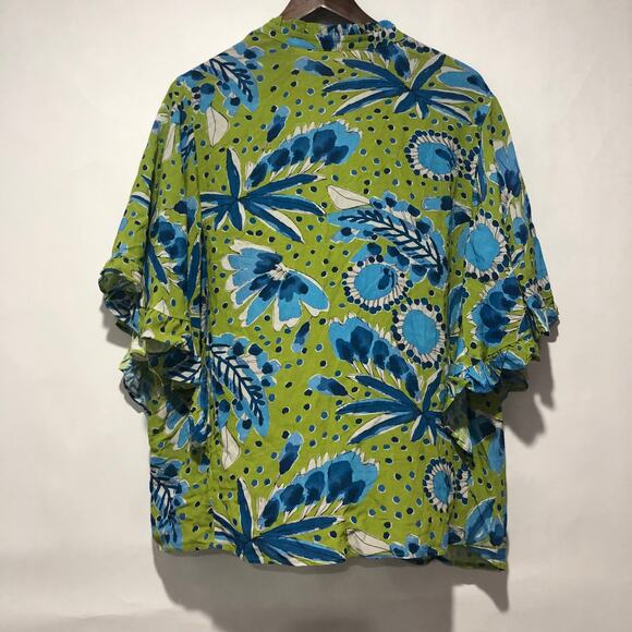 Vera for Anthropologie Valley Flutter-Sleeved Buttondown Multicolor Size XL - Picture 10 of 10